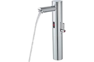 HHOOMMEE Touchless Bathroom Sink Faucet, Hands Free Faucet Tall Body Basin Automatic Sensor Single Handle Motion Sink Tap, Chrome