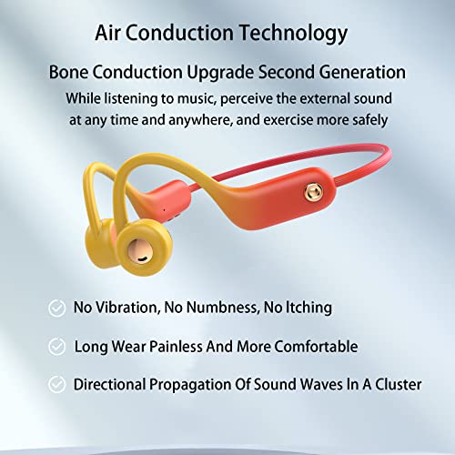 FOLEY Wireless Earbuds Sport Headphones Open Ear Headphones Bluetooth 5.3 8H Playtime IP55 Waterproof Earphones with Night Running Breathing Light for Adults and Kids Suitable for Running Cycling, etc