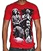 Bob Marley Quad Photo Adult Red T-Shirt 2XL