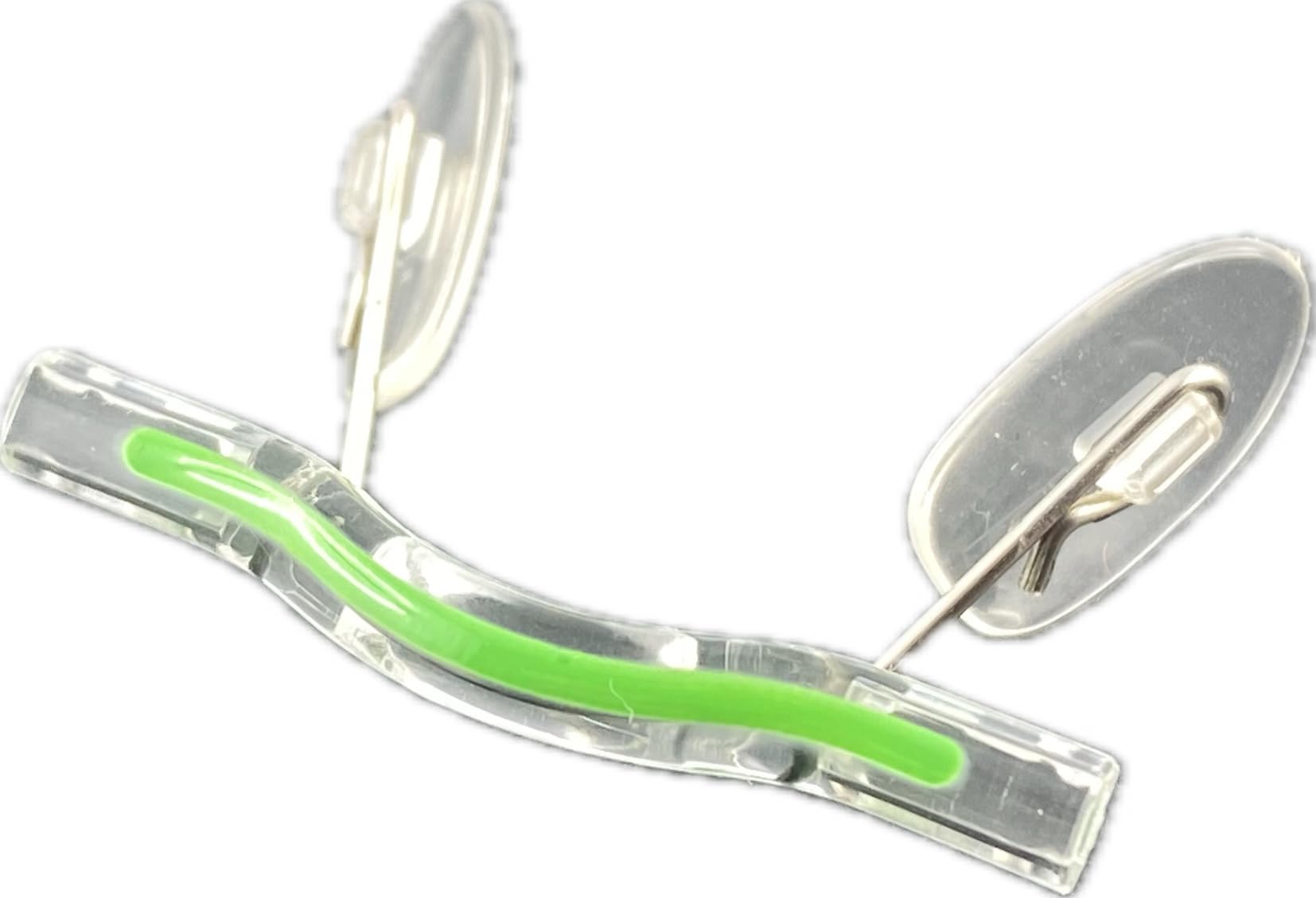 Switch It! Original Universal Nose Bridges & Comfort Pads for Switch It! Glasses - Perfect Fit, Skin-friendly, Durable, With neon green stripes 626 — image 1