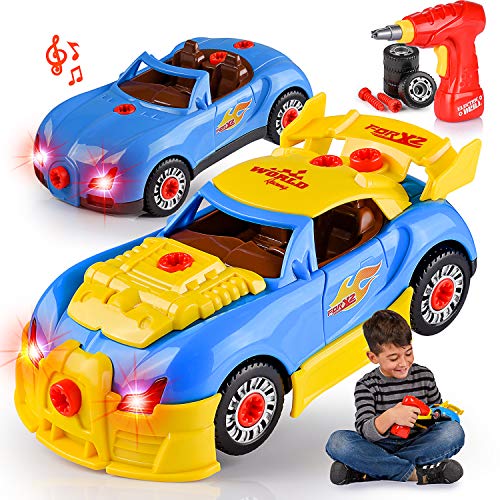 Kids Take Apart Racing Car Toy: 30-Piece Construction Play Set for Boys & Girls| Realistic Lights & Sounds Car Assembly Toy Kit| Build Your Own Car Educational Toy For Kids Aged 3+| Top Gifting Idea