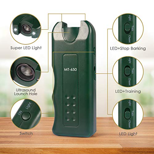 Quenta Handheld Dog Repellent, Ultrasonic Infrared Dog Deterrent, Bark Stopper + Good Behavior Dog Training - Thumbnail 2