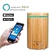 RUNGLI Bamboo Smart Essential Oil Diffuser Ultrasonic Aromatherapy Humidifier Cool Mist, APP Voice Control Work with Alexa Echo