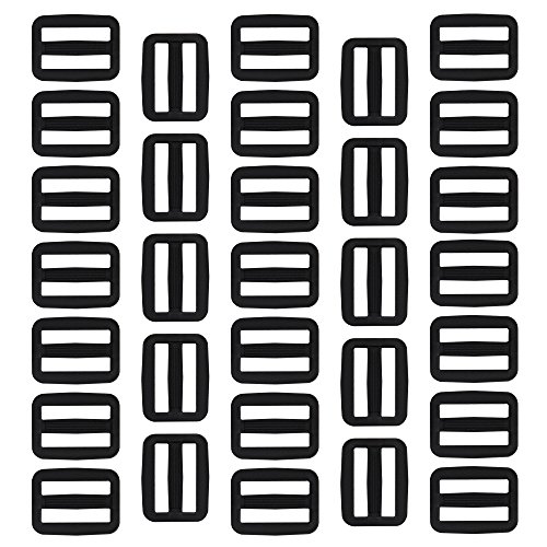 YGDZ 100Pcs 1 inch Plastic Triglides Slides