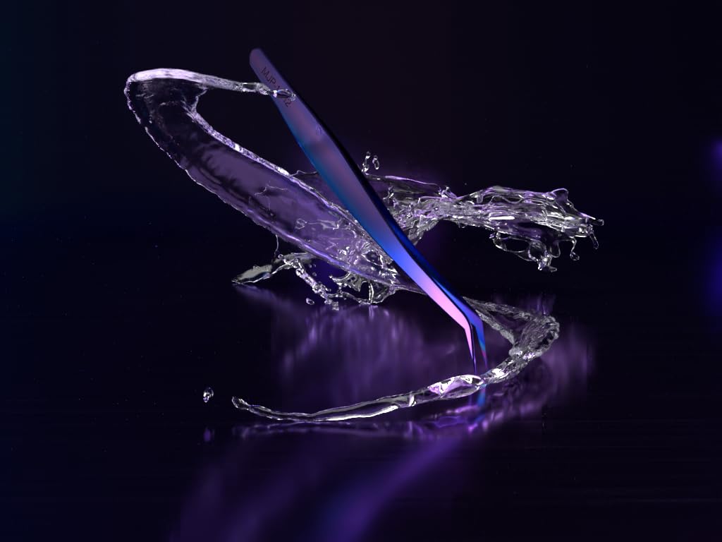 Professional Stainless Steel Tweezers Eyelash Tweezers Professional Original Vetus Multifunctional Tweezers MSC-19 by Imperial Lash ltd (Rainbow)