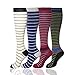 HLTPRO Compression Socks for Women & Men(4 Pairs) - Best Support for Medical，Circulation, Nurses, Running, Travel