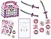 Ninja Girl Pink Party Favor Bundle Pack Enough for 12 Kids (12 treat boxes, 12 Inflatable Swords, 72 temporary tattoos, 12 Sticker Sheets)