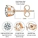 Anni Coco 4 Pairs Rose Gold Plated Stainless Steel Needle Round CZ Stud Earrings Set for Women,8MM