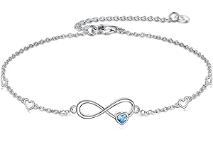 AINFQY 925 Sterling silver Anklet for Women Teen girls Dragonfly/Mermaid/Infinity/Hamsa Hand Adjustable Chain Ankle Bracelets Jewelry