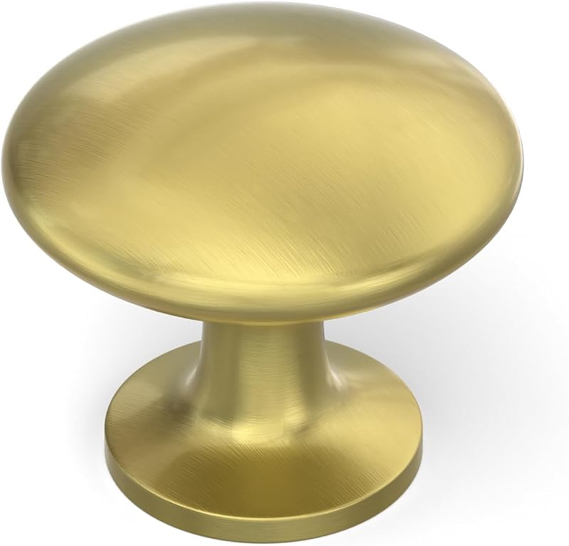 LONTAN 20 Pack Gold Drawer Knobs Brass Cupboard Knobs Zinc Alloy