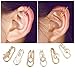 6Pcs Ear Cuffs Non-Piercing Ear Bone Clip U-type Cartilage Ear Clip Ear Cuff Clip Wrap Set Valentine's Day Birthday Christmas Anniversary Gifts