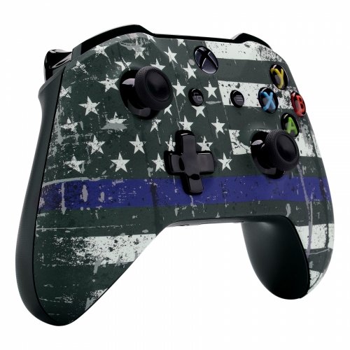Xbox One Wireless Controller for Microsoft Xbox One - Custom Soft Touch Feel - Custom Xbox One Controller (Blue Line)