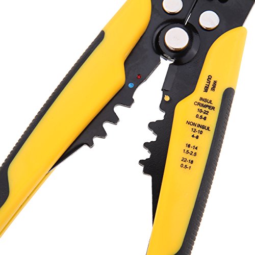 Iglobalbuy 3 In 1 8" Automatic Electric Cable Wire Striper Cutter Crimper Stripper Pliers Terminal Tool W/Self-adjusting Jaws AWG24-10 (0.2~6.0mm²) - Thumbnail 5
