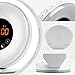 AwesomeWare Wake up Light Digital Alarm Clock Sunrise Simulation - 6 Nature Sounds FM Radio, 7 Colors Switch, Sunset Fading Night Light Bedside Kids, Digital Clock Heavy Sleeper
