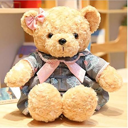 lili-nice Estilo Coreano Popular Oso Pardo Muñeca De Peluche Lindo Animalitos De Peluche Suave con Ropa Arco 45 Cm: Amazon.es: Hogar