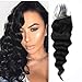 Usheen Hair Loose Wave Closure Brazilian Virgin Human Hair Loose Deep Wave Pre Plucked Lace Closure Crochet 4x4 Closure with Bleached Knots Free Part Can Be Dyed and Bleached 8 Inch Closure Human Hair