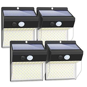 Litogo 172 LED Zonne Beveiliging Buitenshuis Snaar Lichten 4-Stuk, Wit