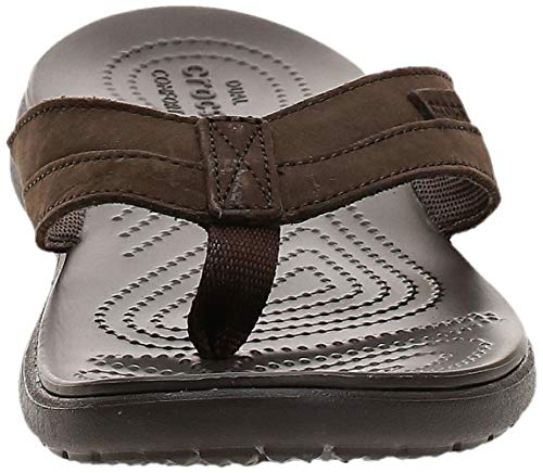 crocs santa cruz leather flip flops