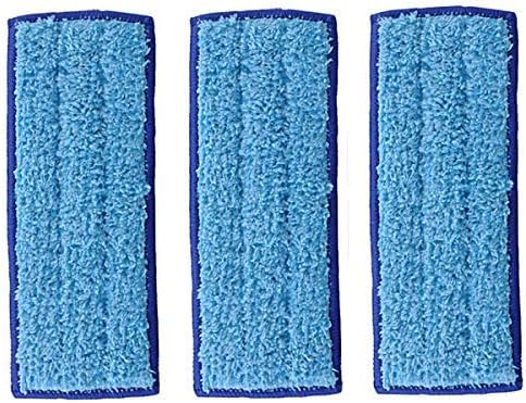 LICORNE Mop Heads Washable Mopping Pads for IRobot Braava Jet 240 241 Mop Pads, Reusable Blue Wet Pads Sweeping 3 Pcs