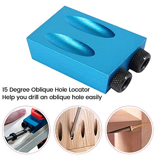Pocket Hole Screw Jig Dowel Drill Joinery Kit Carpenters Wood Woodwork Guides Joint Angle Tool Carpentry Locator Craft Pack of 14 - Thumbnail 3