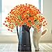 TEMCHY Artificial Daffodils Fake Large Flowers, 4 Bundles Orange UV Resistant Faux Greenery Foliage Plants Shrubs for Garden, Wedding, Outside Hanging Planter, Farmhouse Indoor Outdoor Decor