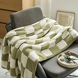 YIRUIO Throw Blankets Checkerboard Grid Chessboard