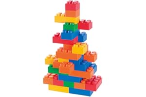 UNiPLAY Plump Soft Building Blocks - 60-Piece Jumbo Stacking Multicolor Set for Early Cognitive Development and Creative Play - Ages 3 Months+