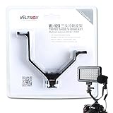 VILTROX V-Bracket 5"/12.5cm V-Shape Triple 3 Universal Cold Shoe Hot Shoe Mount Bracket for DSLR Camera with LED Video Light, Microphone, Monitor, Flash, Good for Video Photography