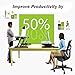 Standing Desk, Stand up Adjustable Desk Riser Converter for Desktop Laptop Dual Monitor