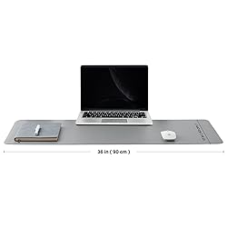 Leather Desk Mat - Non-Slip PU Desk Pad for Office
