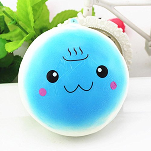 Molyveva Jumbo Cute Emoji Bun Kawaii Cream Scented Squishies Very Slow Rising Kids Toys Doll Gift Fun Collection Stress Relief Toy Hop Props, Decorative Props Large