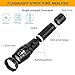 ustopfire LED Tac Flashlight, 2000 Lumen CREE XML T6 LED Flashlight Rechargeable Torch 5 Mode with 18650 Battery 2 Chargers, Zoomable, Waterproof for Emergency Camping