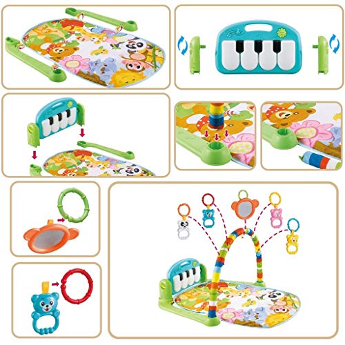 image for Bieay Play Mat Activity Gym for Baby, Large Baby Game Pad Music Pedal 