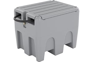 IDEALHOUSE 48 Gallon Portable Fuel & Gasoline Fuel Transfer Tank with 12V Electric Pump – 10 GPM Current – 13.1Ft Hose & Auto