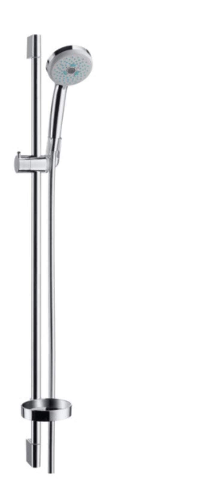 hansgrohe 27774000 0.9 m Croma 100 multi Hand Shower/Unica'C Wall Bar Set - Chrome