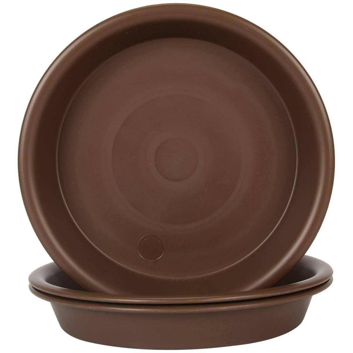 TITE Plant Saucer 16 inch,Heavy Large Planter Durable Thicker Plastic Plant Trays for Indoors and Outdoor,Plant Saucer Drip Trays,Brown (16 inch,Brown) Pack of 3