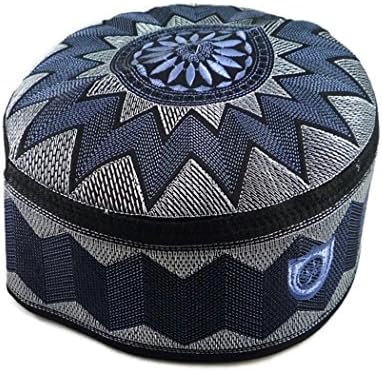 Alwee ALW006 Muslim Prayer Headware Kufi Hat Men Islam Skull Cap Ramadan Eid Gift