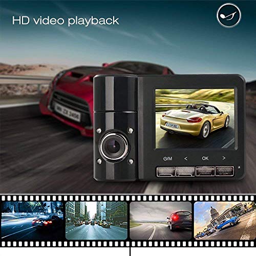 B60 Powpro Pcam PP-B60 FHD 1080P GPS Dual Car Dash Cam 2.31 inch 170° Wide Angle Dashboard Camera Recorder with G-Sensor, HH-B60, Black