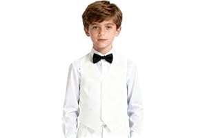 Lycody Kids Vest for Boys 3 Button Formal Suit Vest