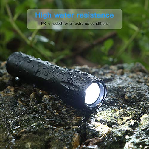 LED Tactical Flashlight S1000 - High Lumen, 5 Modes, Zoomable, Water Resistant, Handheld Light - Best Camping/Outdoor/Hiking/Everyday Flashlights/Gift-Giving/Emergency(Batteries Not Included) - Thumbnail 6