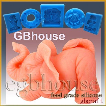Elephant - Detail of High Relief Sculpture - Silicone Soap/sugar/fondant/chocolate/marzipan 2d Mold