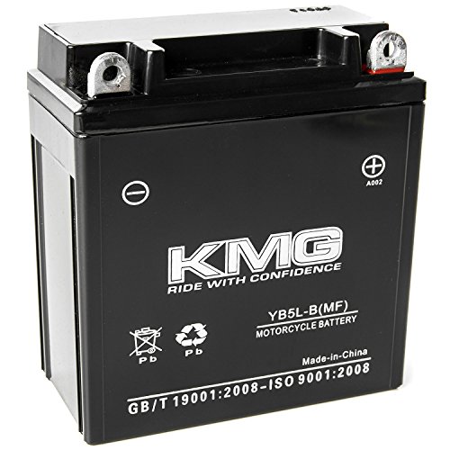 KMG YB5L-B Sealed Maintenace Free 12V 5AH Battery High Performance SMF OEM Replacement Maintenance Free Powersport Motorcycle ATV Scooter Snowmobile Watercraft KMG