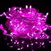 HDE Linkable LED String Lights Holiday Home Fairy Multifunction Wedding College Dorm Room Craft Decoration Expandable Rope Lights (100 Micro LEDs - Pink)