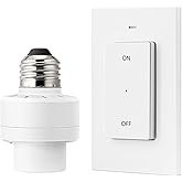 DEWENWILS Remote Control Light Socket E26 E27 Bulb Base, Wireless Light Switch for Light Lamp Fixtures, No Wiring Needed, ETL