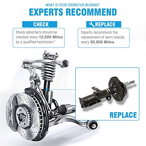 Maxorber Front Rear Full Set Shocks Struts Absorber Compatible with Toyota Corolla 2003 2004 2005 2006 2007 2008 Shocks Absorber 334450 334451 344612 344612 72114 72115 71373