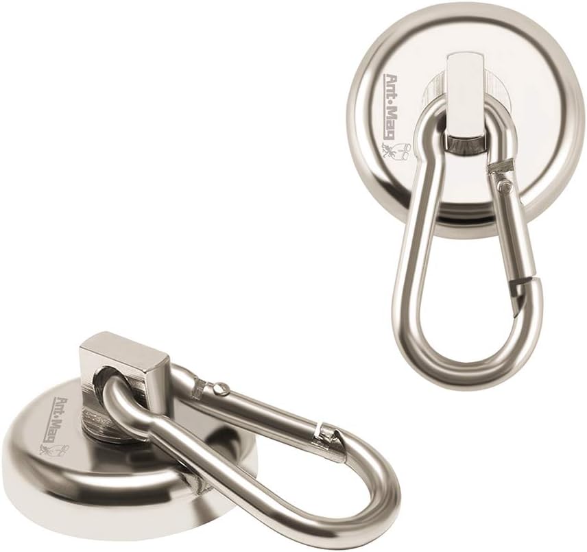 Ant Mag Carabiner Hooks 36KG (80LBS) Heavy Duty Neodymium