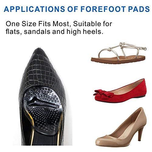 Skyfoot’s Ball of Foot Cushions, Metatarsal Pads and Self-Sticking Forefoot Cushions for Pain Relief - 2 pairs