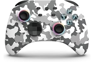 SIMGAL Wireless Switch Controller, Compatible with Switch/Switch Lite/Switch OLED, Windows PC, iOS 13.4 and above, with RGB, Motion Control, Vibration and Turbo (Camo)