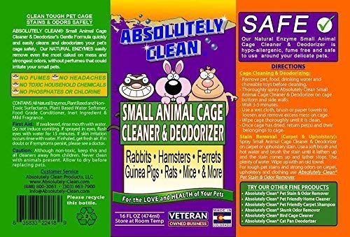 Amazing Small Animal Cage Cleaner, Just Spray/Wipe, Easily Removes Messes & Odors - Hamster Cages, Mice, Rat Cage, Guinea Pig Cage, Rabbit Cage, Ferret Cage, Dog Cage - USA Made