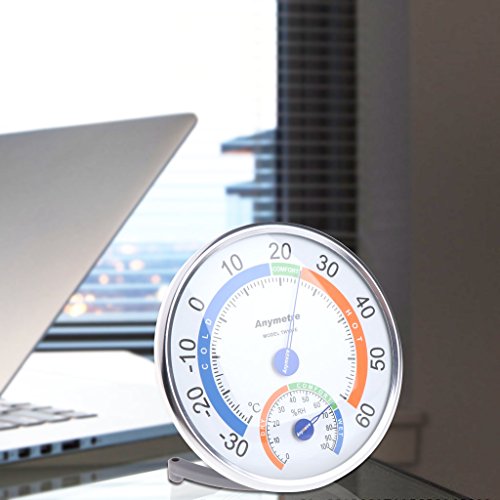 Qisuw Thermometer Hygrometer -Household Analog Round Temperature Humidity Weather Meter - Thumbnail 7